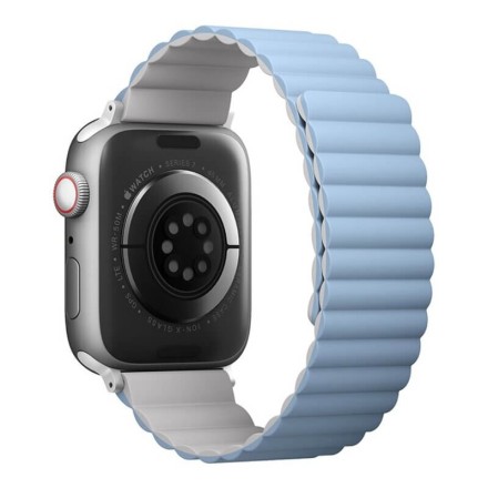 Ремешок Uniq Revix reversible Magnetic для Apple Watch 42-44-45-49 мм, белый/голубой
