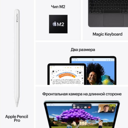 Планшет Apple iPad Air 13" 128Gb (2024) Wi-Fi + Cellular сияющая звезда