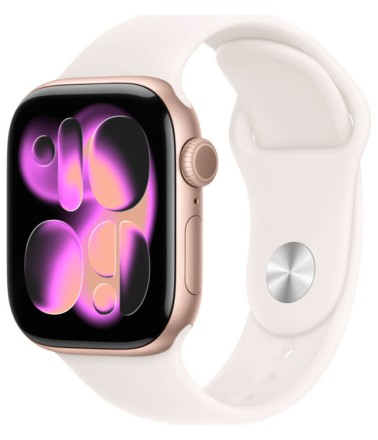Часы Apple Watch Series 11, 42 mm, Sport Band (розовое золото/румянец), размер S/M