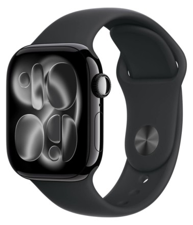 Часы Apple Watch Series 11, 42 mm, Sport Band (угольно-черный/черный), размер S/M
